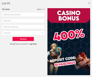 Divas Luck Casino rekisteröinti