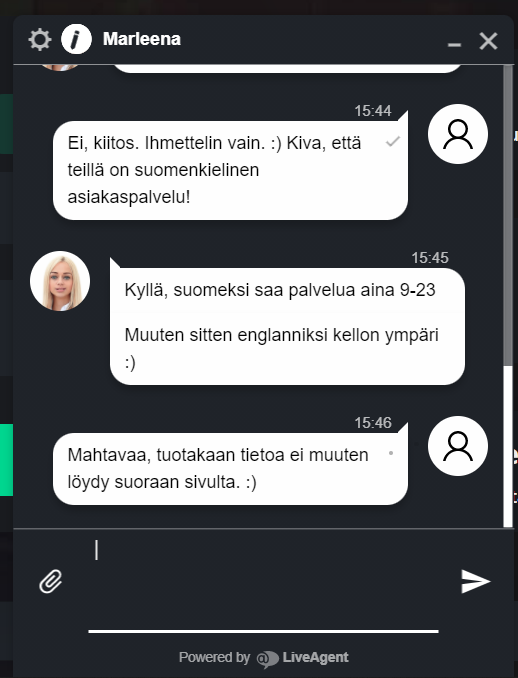 Excitewin Casino livechat